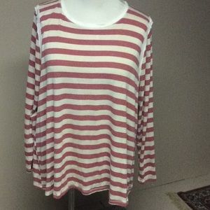 Women’s Rewind long sleeved striped size 3X top.